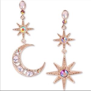 Betsey Johnson | Mismatched Moon & Star Earrings